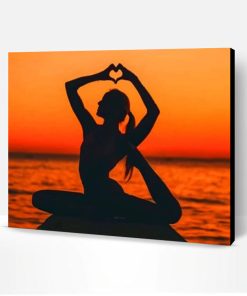Yoga Girl Silhouette Paint By Number