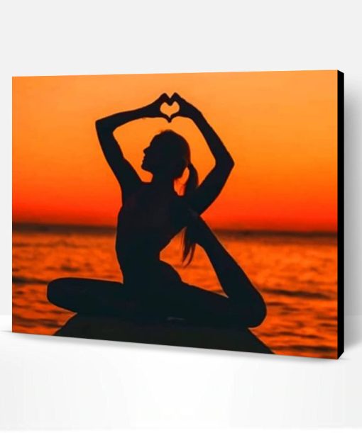 Yoga Girl Silhouette Paint By Number