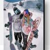 Skiing Couple Paint By Number