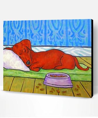 Sleeping Dachshund Paint By Number