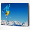 Snow Skiing Jump Paint By Number