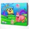 Spongbob And Patrick Jellyfishing Paint By Number