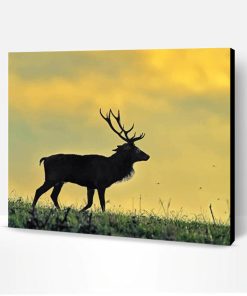 Stag Silhouette Paint By Number
