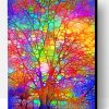 Stained Glass Colorful Tree Paint By Number