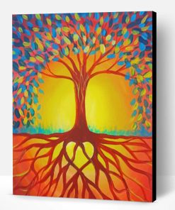 Sunset Tree Of Life Paint By Number