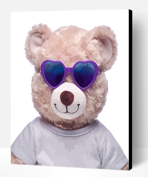 Teddy Bear With Sunglasses Paint By Number