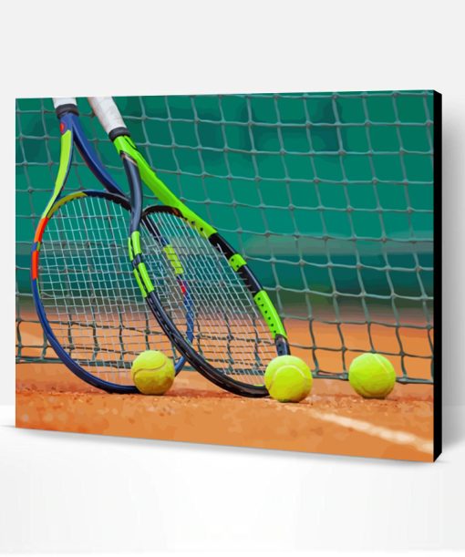 Tennis Game Equipment Paint By Number