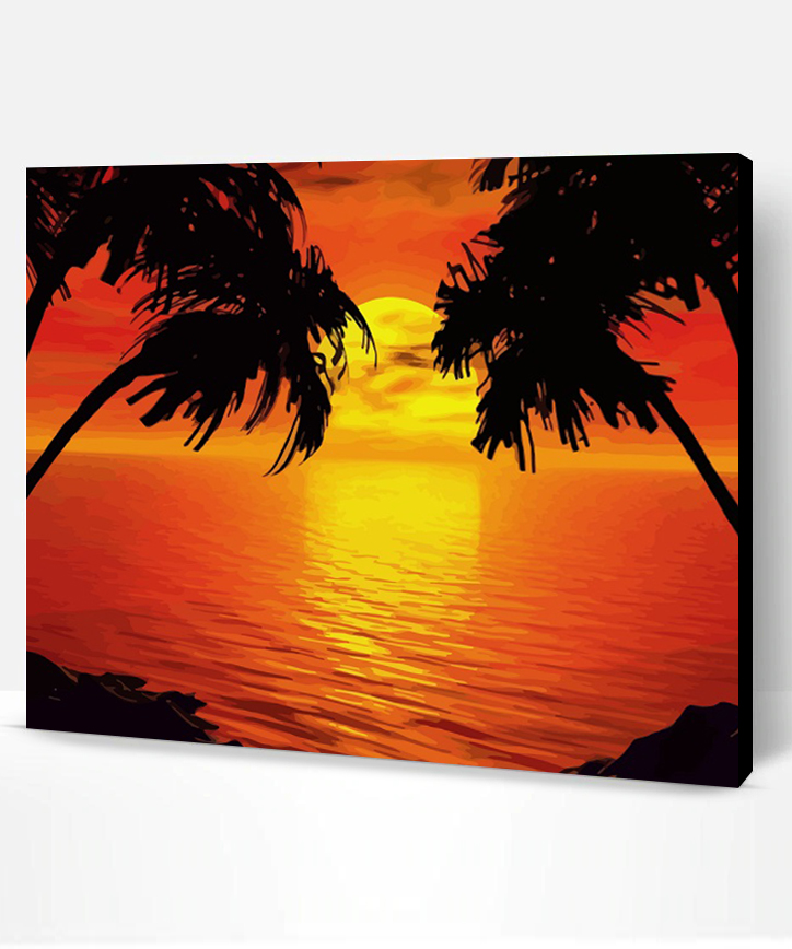 Tropical Sunset - Paint By Number - Paint By Numbers PRO
