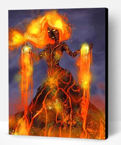 Volcano Woman Paint By Number