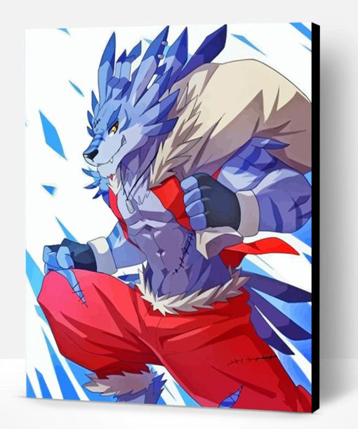 Weregarurumon Digimon Art Paint By Number