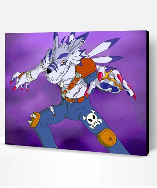 Weregarurumon Digimon Adventure Paint By Number