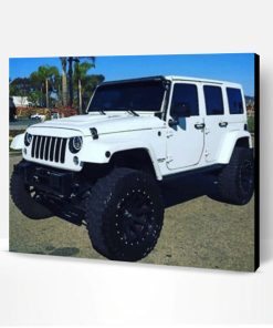 White Jeep Paint By Number