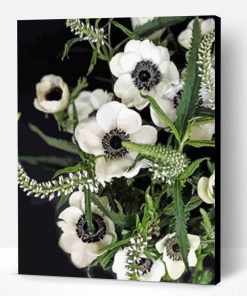 White Anemone Paint By Number
