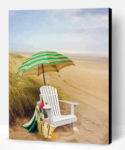 White Beach Chair Paint By Number