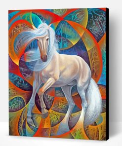 White Horse Paint By Number