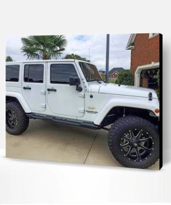 White Jeep Car Paint By Number