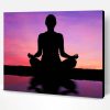 Woman Meditating Silhouette Paint By Number