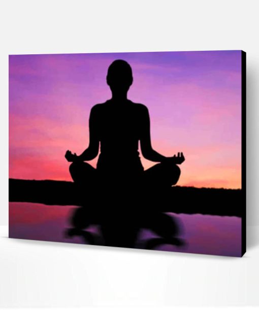 Woman Meditating Silhouette Paint By Number