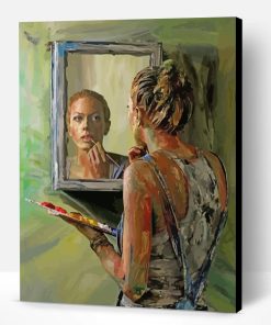 Woman Painting Paint By Number