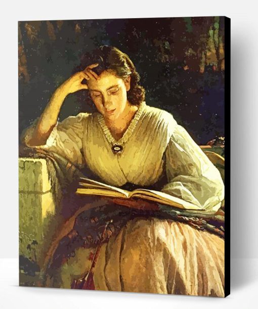 Woman Reading Paint By Number