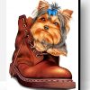 Yorkie In A Boot Paint By Number
