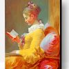 Young Girl Reading Paint By Number