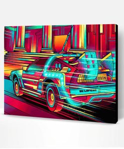 Back To The Future Delorean Paint By Number