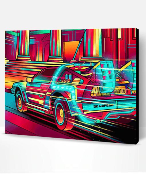 Back To The Future Delorean Paint By Number