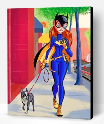 Batgirl Boston Terrier Paint By Number