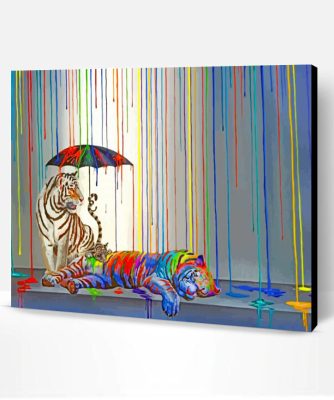 Colorful Rain paint by numbers