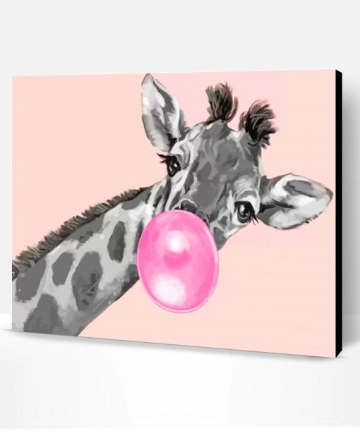 Cute Giraffe Bubble Paint by number