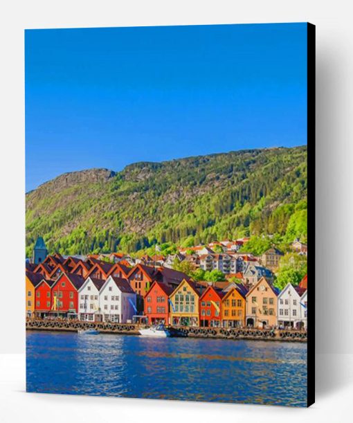 Bryggen Norway Buildings Paint By Number