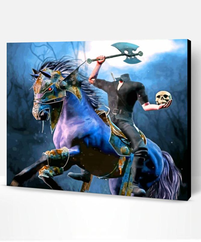Fantasy Headless Horseman paint by number