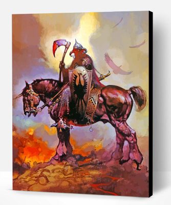 Frank Frazetta death dealer paint by number