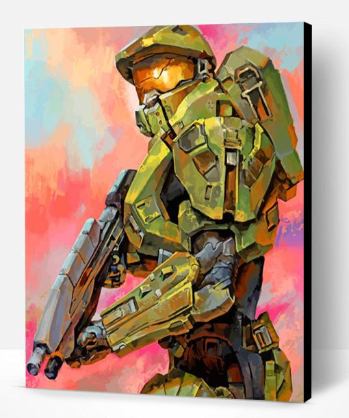 Master Chief Halo Game paint by number