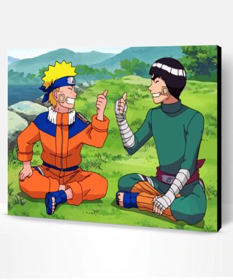 Naruto And Rock Lee paint by number