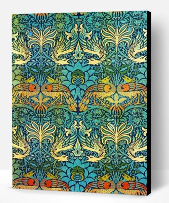 Peacock And Dragon William Morris Paint by number