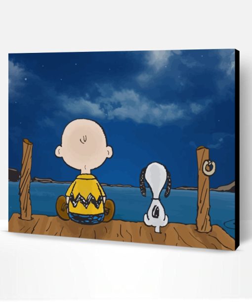 Peanuts Charlie And Snoopy paint by number