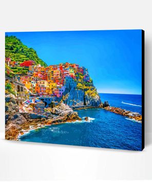 Riomaggiore Beach manarola paint by numbers