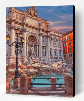 Trevi Fountain paint by numbers