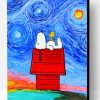 Snoopy Starry Night paint by number