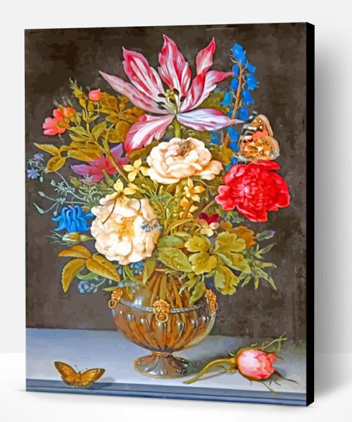 Still life with flowers Ambrosius Bosschaert paint by number