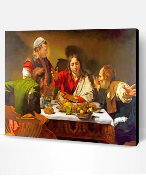 Supper at Emmaus by Caravaggio paint by number