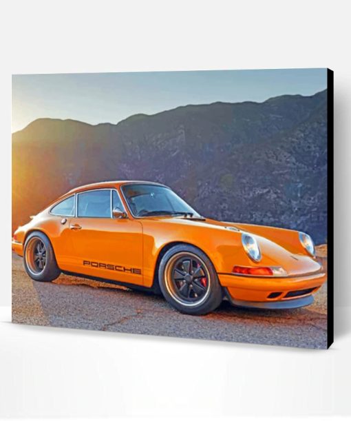 Orange Porsche 911 Paint By Number