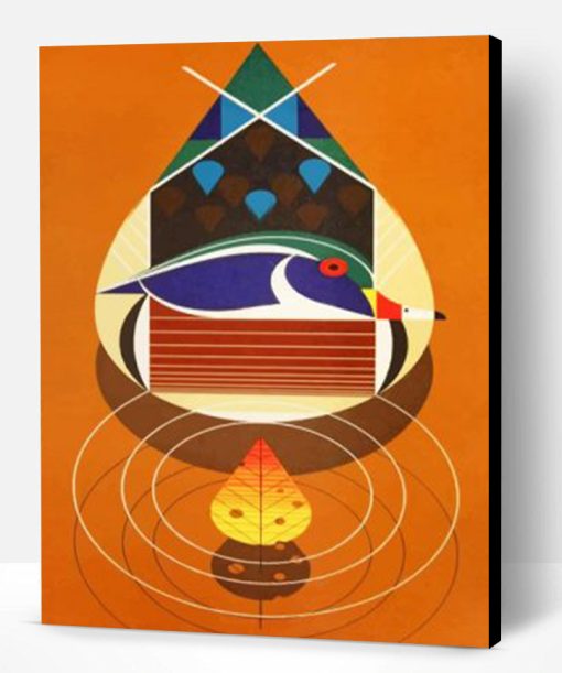 Abstract Art Charley Harper paint by numbers