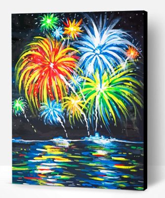 Abstract Fireworks paint by number