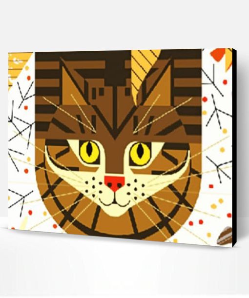 Aesthetic Cat Charley Harper Paint by numbers