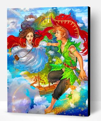 Aesthetic Peter Pan And Wendy paint by numbers