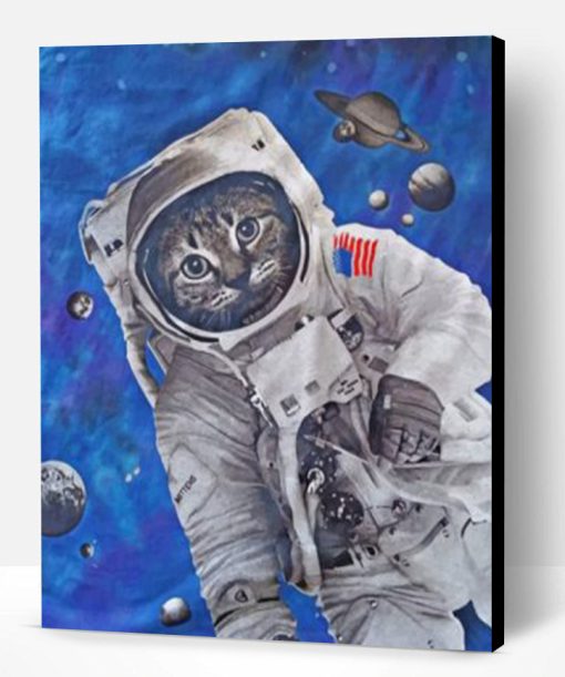 Astronaut Cat Animal Paint by numbers