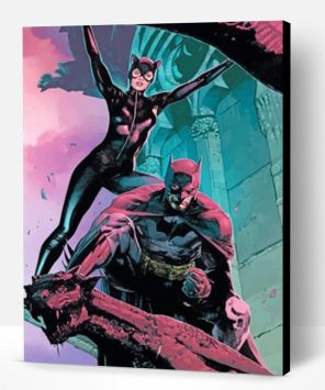 Batman And Catwoman Superheroes Paint By Number
